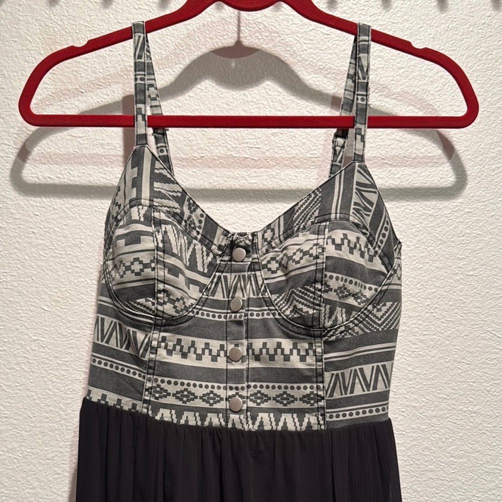 Tribal Print Bustier Dress